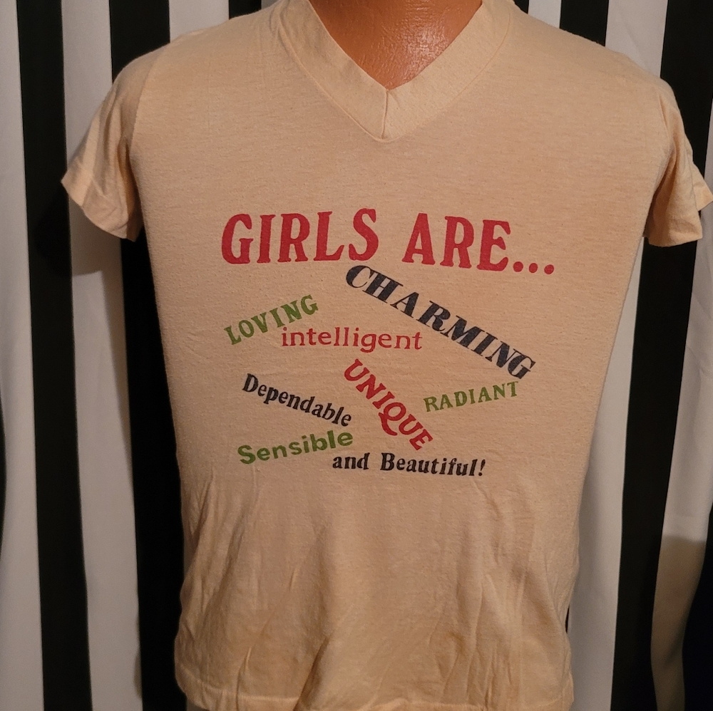 Vintage vneck Girls Are... Tshirt
